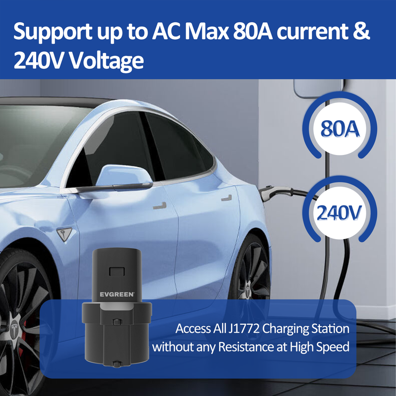 J1772 to Tesla EV Charging Adapter |  80Amp |240V