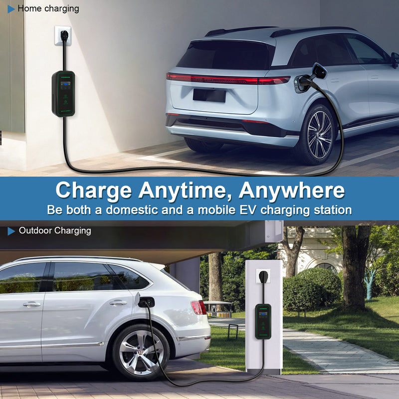 40Amp Level 2 EV Charger for J1772 or NACS (Tesla) EV |  25/30/40/50ft | 240V (HDEV0101A)