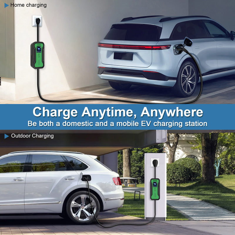 32Amp Level 2 Portable EV Charger for J1772 or NACS (Tesla) EV | 25/30/40/50ft | 240V (HDEV0104B)